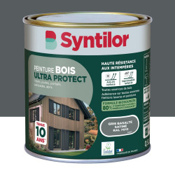 Peinture exterieure bois Ultra protect SYNTILOR gris basalte satine  0.5l de marque SYNTILOR, référence: B9819600