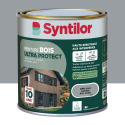 Peinture exterieure bois Ultra protect SYNTILOR gris alu satine  0.5l de marque SYNTILOR, référence: B9819700