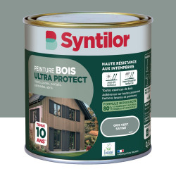 Peinture exterieure bois Ultra protect SYNTILOR gris vert satine  0.5l de marque SYNTILOR, référence: B9820300