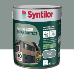 Peinture exterieure bois Ultra protect SYNTILOR gris vert satine  2.5l de marque SYNTILOR, référence: B9820400