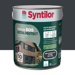 Peinture exterieure bois Ultra protect SYNTILOR gris anthracite satine2.5l de marque SYNTILOR, référence: B9820500
