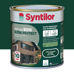 Peinture exterieure bois Ultra protect SYNTILOR vert basque satine  0.5l de marque SYNTILOR, référence: B9820600