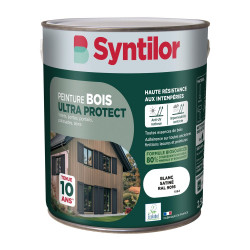 Peinture exterieure bois Ultra protect SYNTILOR blanc satine  2.5l de marque SYNTILOR, référence: B9820700