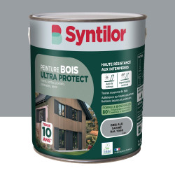 Peinture exterieure bois Ultra protect SYNTILOR gris alu satine  2.5l de marque SYNTILOR, référence: B9820800