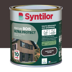 Peinture exterieure bois Ultra protect SYNTILOR terre brulee satine  0.5l de marque SYNTILOR, référence: B9820900
