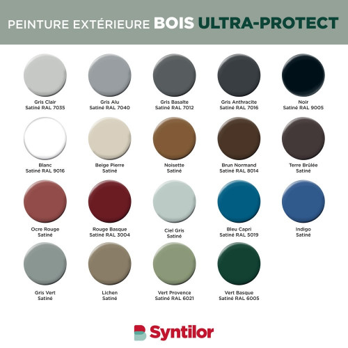 Peinture exterieure bois Ultra protect SYNTILOR terre brulee satine  0.5l - SYNTILOR