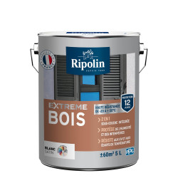 Peinture bois extreme ripolin base blanche 5l de marque RIPOLIN, référence: B9821200