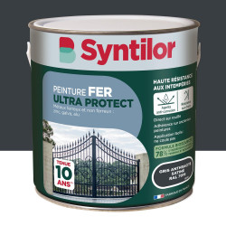 Peinture exterieure fer, alu Ultra protect SYNTILOR gris anthracite satine  2l de marque SYNTILOR, référence: B9821400