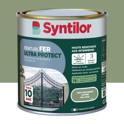 Peinture exterieure fer Ultra protect SYNTILOR vert provence satine 0.5l de marque SYNTILOR, référence: B9821500