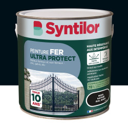 Peinture exterieure fer, aluminium Ultra protect SYNTILOR noir satine 2l - SYNTILOR