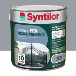 Peinture exterieure fer, aluminium Ultra protect SYNTILOR gris alu satine 2l de marque SYNTILOR, référence: B9822300