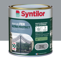 Peinture exterieure fer, aluminium Ultra protect SYNTILOR gris alu satine 0.5l de marque SYNTILOR, référence: B9822700