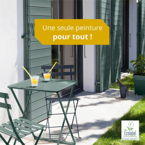 Peinture extérieure bois, fer, plastique V33 garrigue satiné 2L - V33