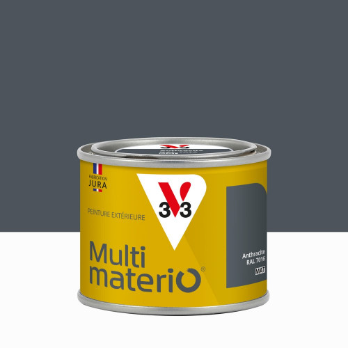 Peinture extérieure bois, fer, plastique V33 anthracite mat 125ml - V33