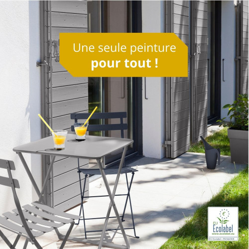 Peinture multimateriaux exterieure Multimaterio V33 gris galet satine 2 l - V33