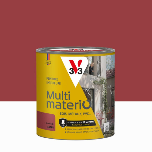 Peinture extérieure bois, fer, plastique V33 coccinelle satiné 0.5L - V33