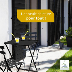 Peinture extérieure bois, fer, plastique V33 noir mat 2L - V33