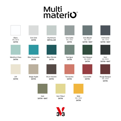 Peinture extérieure bois, fer, plastique V33 anthracite mat 2L - V33