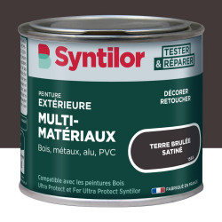 Peinture exterieure bois, aluminium, pvc . SYNTILOR terre brulee satine 125ml de marque SYNTILOR, référence: B9825300