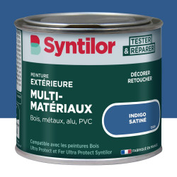 Peinture exterieure bois, aluminium, pvc . SYNTILOR indigo satine 125ml de marque SYNTILOR, référence: B9825900