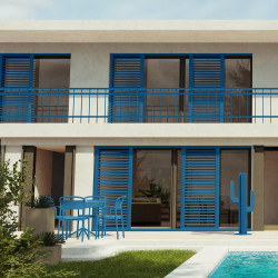 Peinture exterieure bois, aluminium, pvc . SYNTILOR bleu capri satine 0.5l - SYNTILOR