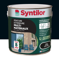 Peinture exterieure bois, aluminium, pvc . SYNTILOR noir satine 2l de marque SYNTILOR, référence: B9826400
