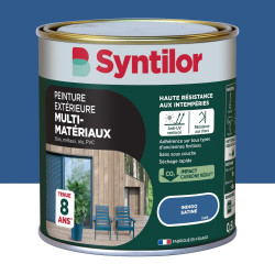 Peinture exterieure bois, aluminium, pvc . SYNTILOR indigo satine 0.5l de marque SYNTILOR, référence: B9826500