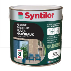 Peinture exterieure bois, aluminium, pvc . SYNTILOR blanc satine 2l de marque SYNTILOR, référence: B9826600