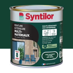 Peinture exterieure bois, aluminium, pvc . SYNTILOR vert basque satine 0.5l de marque SYNTILOR, référence: B9826900