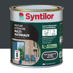 Peinture exterieure bois, aluminium, pvc . SYNTILOR gris anthracite satine 0.5l de marque SYNTILOR, référence: B9827300