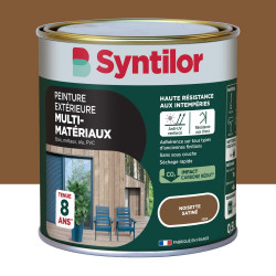 Peinture exterieure bois, aluminium, pvc . SYNTILOR noisette satine  0.5l de marque SYNTILOR, référence: B9827600