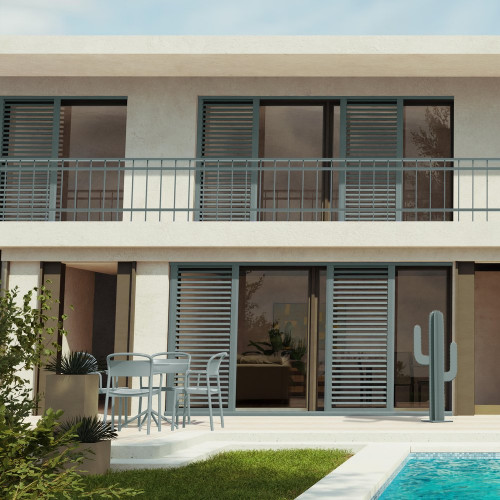 Peinture exterieure bois, aluminium, pvc . SYNTILOR gris vert satine 0.5l - SYNTILOR