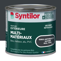 Peinture exterieure bois, alu, pvc . SYNTILOR gris anthracite satine  0.125l de marque SYNTILOR, référence: B9827800