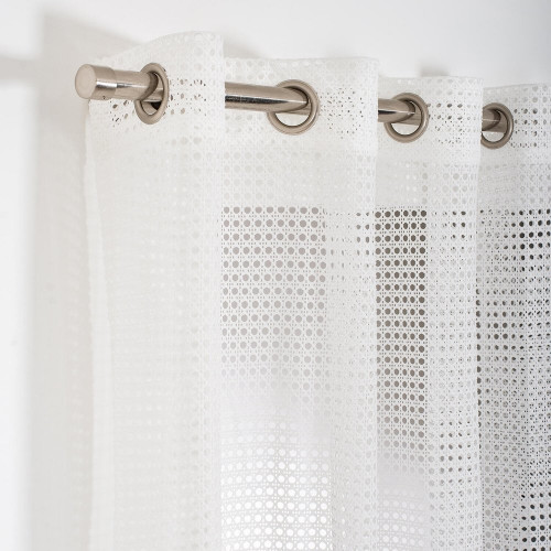 Voilage tamisant, Waska blanc l.140 x H.240 cm - ROCLE