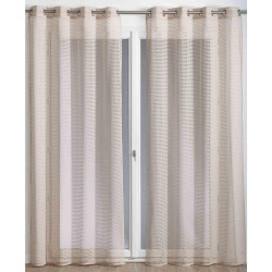 Voilage tamisant, Waska beige l.140 x H.240 cm - ROCLE