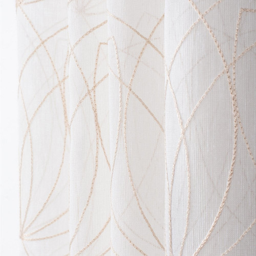 Voilage tamisant, Nymphea, beige H.240 x l.140 cm - ROCLE