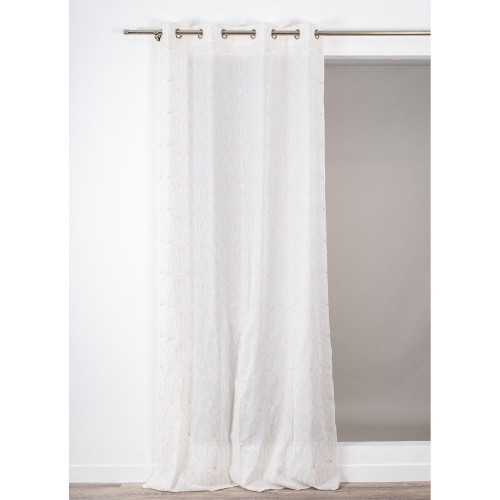 Voilage tamisant, Nymphea, beige H.240 x l.140 cm - ROCLE