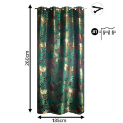 Rideau Aelys vert l. 135 x H. 260 cm - JBY CREATION
