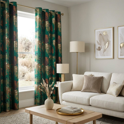 Rideau Aelys vert  l. 135 x H. 260 cm - JBY CREATION