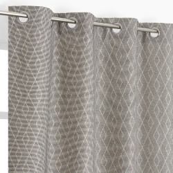 Rideau tamisant, Elyone gris l.140 x H.240 cm de marque JBY CREATION, référence: B9830100