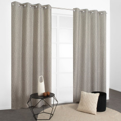 Rideau tamisant, Elyone gris l.140 x H.240 cm - JBY CREATION