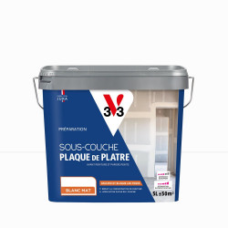 Sous-couche plaque de plâtre, V33, 5 litres de marque V33, référence: B9830400