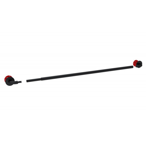 Kit de barre de vitrage sans perçage noir Curve, L.70 - 120 cm, diam.10 mm, CESS - CESSOT