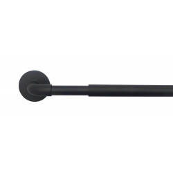 Kit de barre de vitrage sans perçage noir Curve, L.70 - 120 cm, diam.10 mm, CESS - CESSOT