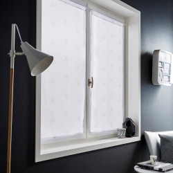 Paire De Vitrages Tamisant, Kita Blanc L.45 X H.120 Cm - JBY CREATION