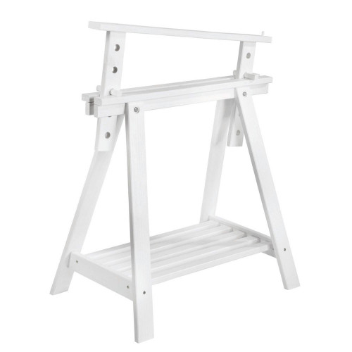 Tréteau pin architecte blanc, H.70 x l.70 cm - ASTIGARRAGA