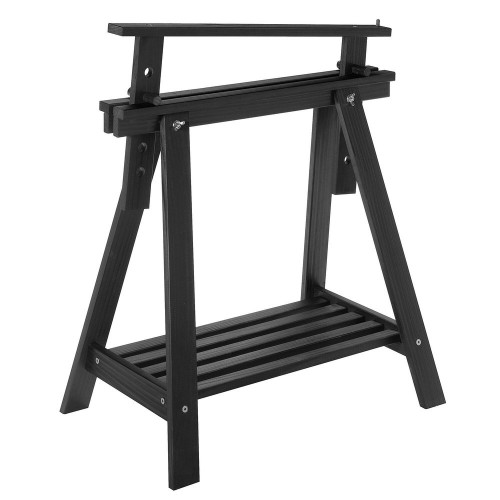 Tréteau pin architecte noir, H.70 x l.70 cm - ASTIGARRAGA
