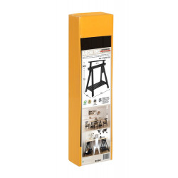 Tréteau pin architecte noir, H.70 x l.70 cm - ASTIGARRAGA