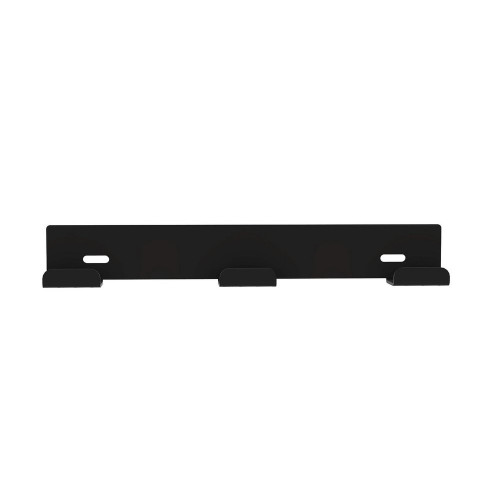 Porte manteau métal noir 3 crochets compatible panneaux tasseaux, l.21.5 cm - Sans marque