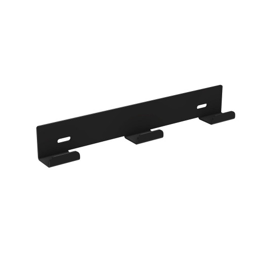 Porte manteau métal noir 3 crochets compatible panneaux tasseaux, l.21.5 cm - Sans marque